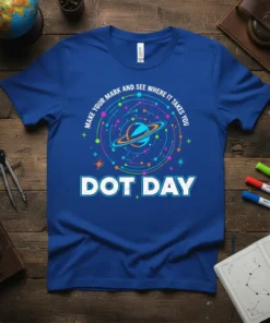 DOT DAY MAKE YOUR text design featuring eye-catching typography on quality t-shirt