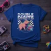Double Digits 10th birthday t-shirt with a capybara, birthday cake, and retro gaming graphics