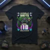 Double Digits Level 10 Unlocked gamer t-shirt with a video game controller graphic and bold text