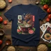 Dragon Eating Ramen T-Shirt creative graphic design printed on comfortable cotton t-shirt