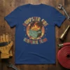 Dumpster Fire Response Team t-shirt with vintage graphic of a burning dumpster and axes