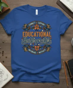 Educational Interpreter T-Shirt creative graphic design printed on comfortable cotton t-shirt