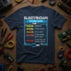 ELECTRICIAN HOURLY RATE $100/HR text design featuring unique typography on quality t-shirt