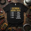 Electrician Hourly Rate Funny Quote unique graphic design printed on comfortable cotton t-shirt
