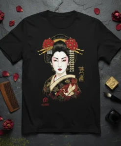 Geisha Japanese Art T-Shirt|| creative graphic design printed on comfortable cotton t-shirt