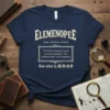 Elemenopee noun. [el-em-en-oh-pee] The text design featuring bold typography on quality t-shirt