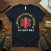 Emotional Support Human Do Not Pet t-shirt with a red Star of Life symbol and paw prints
