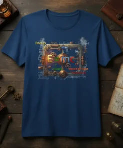 Energy equals E mc text design featuring eye-catching typography on quality t-shirt