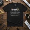 ENGINEER noun. [en-juh-neer] Someone text design featuring stylish typography on quality t-shirt