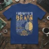 ENGINEER'S BRAIN PROBLEM SOLVING text design featuring unique typography on quality t-shirt