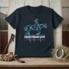 EQUESTERIAN LOVE creative graphic design printed on comfortable cotton t-shirt