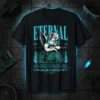 ETERNAL INVISIBLE THREADS NO text design featuring detailed typography on quality t-shirt