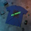 Ew, People T-Shirt featuring neon green text and a dark, tangled graphic design