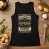 Excellent Boiled Potatoes vintage design t-shirt with ornate border and potato graphics