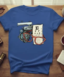 Eye Chart Glasses Optometry Design detailed graphic design printed on comfortable cotton t-shirt