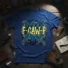 F-CAW-F T-Shirt featuring a cluster of crows perched on thorny branches, with the text "F-CAW-F" in distressed yellow font