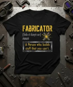 FABRICATOR noun A Person text design featuring stylish typography on quality t-shirt