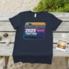 Family Vibes 2025 Making Memories Together graphic tee with sunset and palm trees
