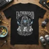 Fatherhood I Talk Right Now I'm Doing Dad MF Life t-shirt featuring a skeleton king on a throne surrounded by