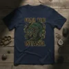 Fear The Weasel t-shirt design featuring a fierce green weasel with glowing yellow eyes and stylized smoke