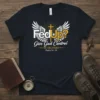 Fed Up Give God text design featuring unique typography on quality t-shirt