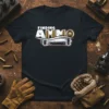 Finding Ammo t-shirt design with text and graphic of bullets and ammo box