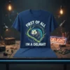 Opossum on a branch text "FIRST OF ALL I'M A DELIGHT" graphic tee