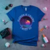 Florida Is Calling I Must Go retro design t-shirt with a palm tree and sunset graphic