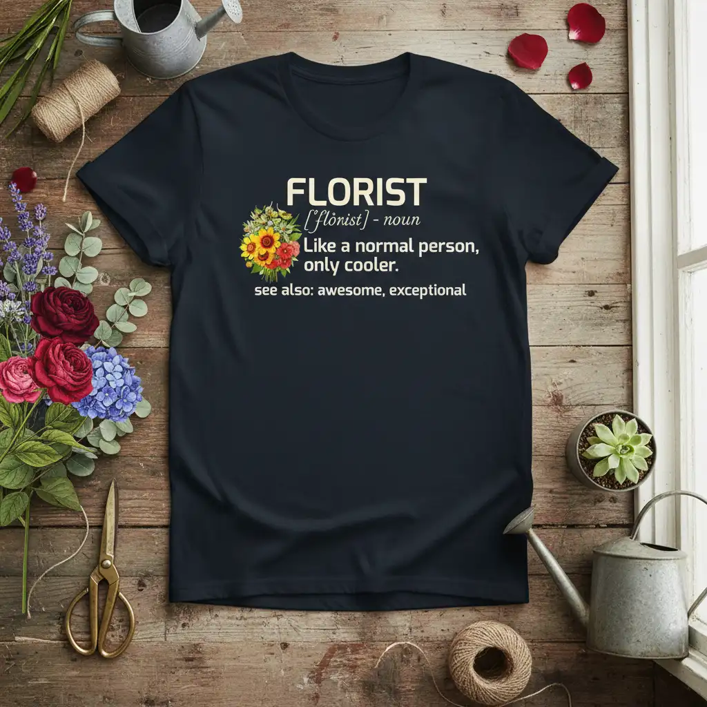 Florist Like a normal quote printed with stylish graphic on quality cotton blend t-shirt design