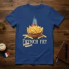 French Fry Paris Cuisine t-shirt design featuring a bowl of fries and the Eiffel Tower, with text "French Fry Paris