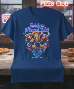 Friday Pizza Club HAVE text design featuring bold typography on quality t-shirt