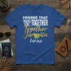 T-shirt with "Friends That Travel Stay Together Jamaica Trip 2022" text and Jamaican flag graphic