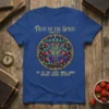 Fruit of the Spirit t-shirt with Galatians 5:22-23 scripture and tree of life design in stained glass style