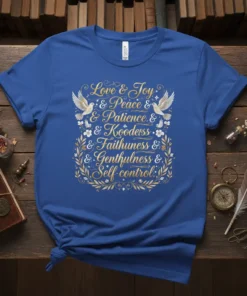 Love & Joy & text design featuring unique typography on quality t-shirt