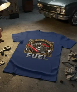 FUEL gauge t-shirt bold graphic design printed on comfortable cotton t-shirt