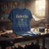 funcle noun Similar to text design featuring unique typography on quality t-shirt