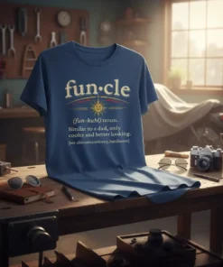 funcle noun Similar to text design featuring unique typography on quality t-shirt