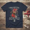 Funny chicken t-shirt with text "I May Look Calm But In My Head I've Pecked You 3 Times" and a