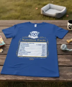 Nutrition Facts Amount Per text design featuring unique typography on quality t-shirt