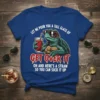 Funny turtle wearing sunglasses holding a drink with the quote "Let Me Pour You A Tall Glass Of Get Over