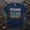 Future Geologist Agate Turquoise Opal Topaz unique graphic design printed on comfortable cotton t-shirt