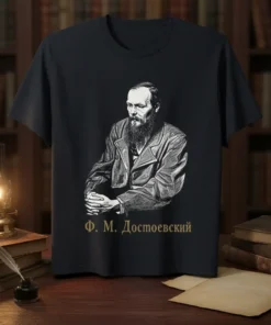 Ф. М. Достоевский unique graphic design printed on comfortable cotton t-shirt