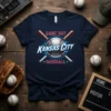 Game Day Kansas City Baseball T-Shirt design with crossed bats, baseball, and team text