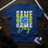 Game Day Volleyball eye-catching graphic design printed on comfortable cotton t-shirt