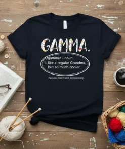 GAMMA. /gamma/ - noun. text design featuring unique typography on quality t-shirt