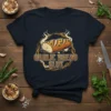 Garlic Bread Slut funny quote t-shirt featuring a stylized illustration of a garlic loaf