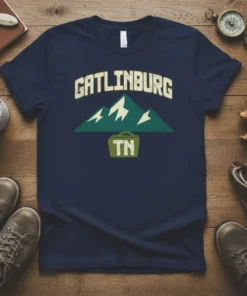 GATLINBURG TN creative graphic design printed on comfortable cotton t-shirt