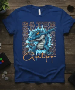 GATOR GATOR GATOR GATOR text design featuring bold typography on quality t-shirt
