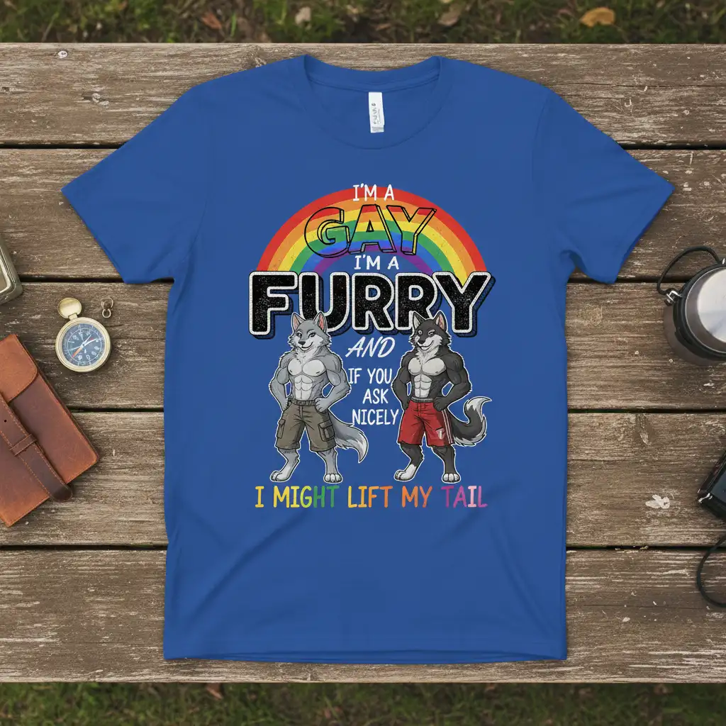 I'M A GAY I'M quote printed with stylish graphic on quality cotton blend t-shirt design