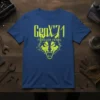 GenX'71 Forever Feral T-Shirt with a neon yellow wolf graphic and distressed text